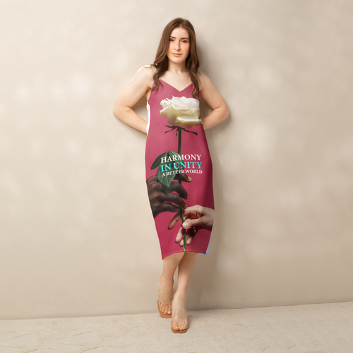 Tie-strap midi dress